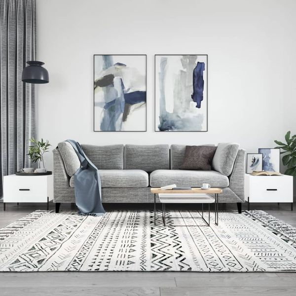 vidaXL Couchtische 2 Stk. Weiß 50x50x40 cm Holzwerkstoff 829413