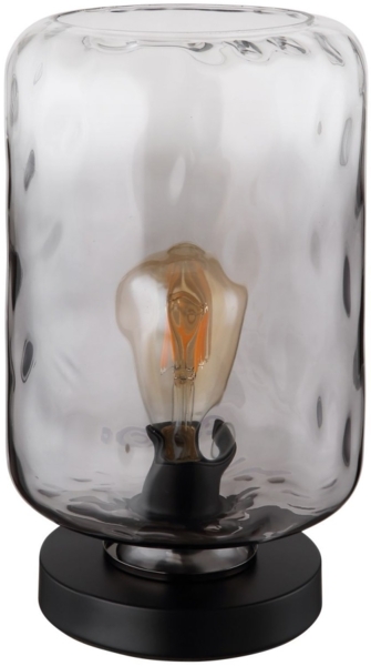 Tischleuchte, schwarz, Glas rauch, H 32,5 cm Bild 2