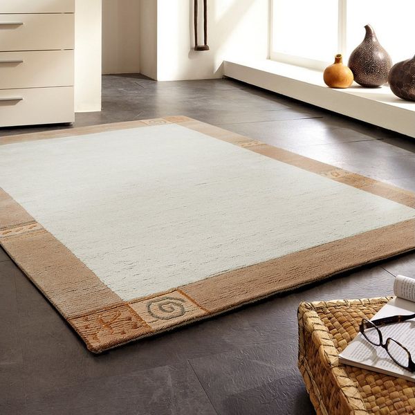 LUXOR living Wollteppich India, rechteckig, Höhe: 20 mm, reine Wolle, handgeknüpft, mit Bordüre, auch als Läufer