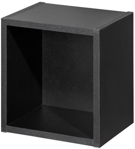 Badezimmer Regal Skelbolu 27x25x21 cm Schwarz [en. casa]