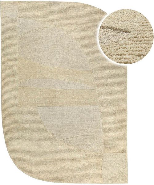 Wecon home Teppich Dodo, rechteckig, Höhe: 10 mm, Wollteppich, asymmetrisch, hochwertig, handgetuftet, robust, modern