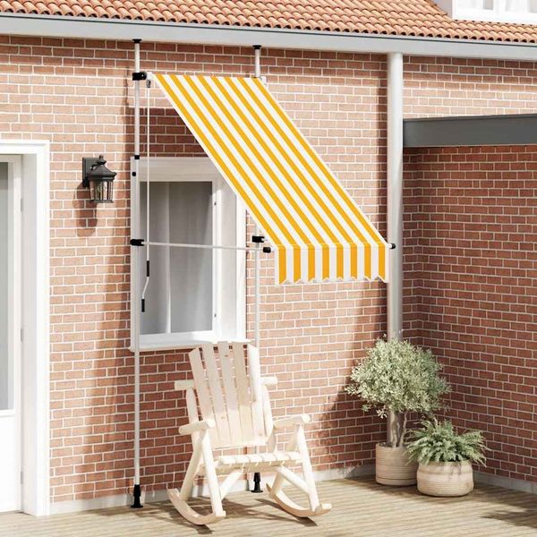 vidaXL Markise Einziehbar Handbetrieben 100 cm Orange/Weiß Gestreift 145831