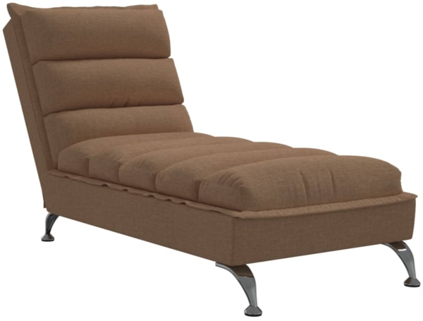 vidaXL Chaiselongue mit Kissen Braun Stoff 379471