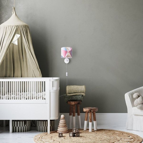 Paco Home Wandleuchte Kosy 309, LED fest integriert, Stecker Flur Lampe Wohnzimmer âˆ…18cm Pastell Deko Kabel 3m E14