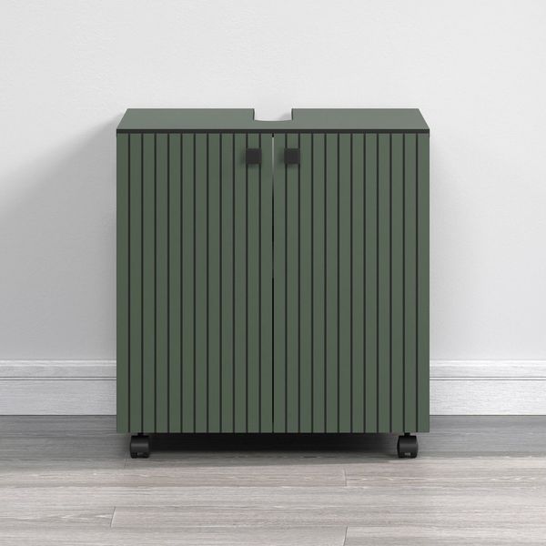 welltime Waschbeckenunterschrank Amrum Waschtisch auf Rollen - (B/T/H) wahlweise 60-80/42/64 cm