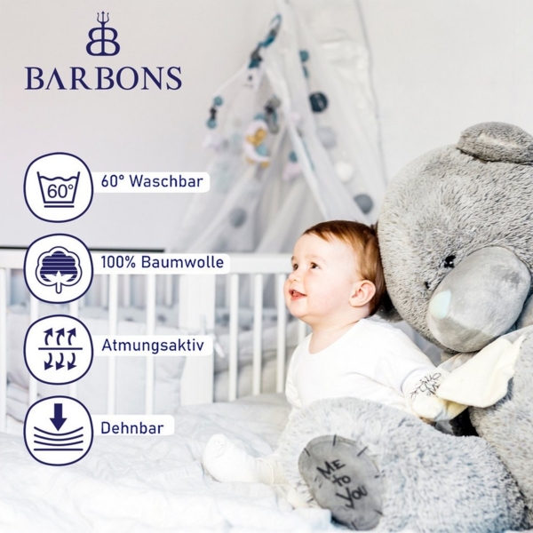 BARBONS Spannbettlaken 60x120 für Baby, Jersey Bettlaken Babybett, Kinderbett, (2 Stück), 100% Baumwolle Bild 2