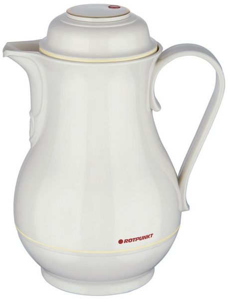 ROTPUNKT Isolierkanne 1,2 Liter I Glaseinsatz I premium Thermokanne I 24 Std heiß, (Thermoflasche, Kaffeekanne I Teekanne), Langanhaltende Isolierung
