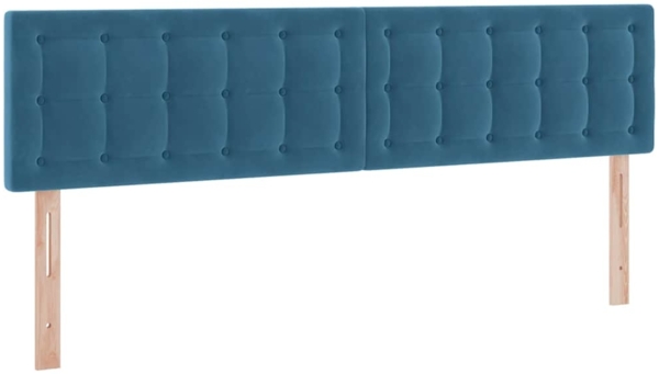 vidaXL Aufbewahrungsbett mit Matratze Dunkelblau 180x200 cm Samt 3370897 Bild 8