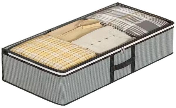 Diwzbyn Aufbewahrungsbox Bettdecken-Aufbewahrungstasche, staubdichte Aufbewahrungsbox, Aufbewahrungsbox aus Vliesstoff, Unterbett-Aufbewahrungstasche