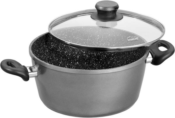 STONELINE Kochtopf, Aluminium (1-tlg), mit Glasdeckel, Induktion