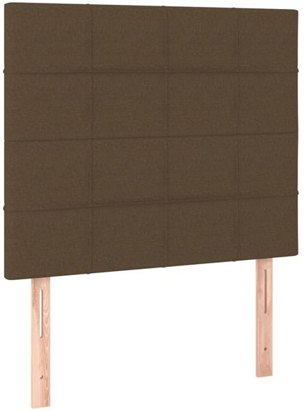 vidaXL Boxspringbett mit Matratze Stoff Dunkelbraun 120x200 cm, Härtegrad: H2 [3137144] Bild 5