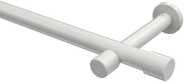 Gardinenstangen-Set Prestige Santo 120 cm, 1-läufig (ohne Ringe), 20 mm Ø Weiß