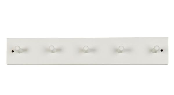 Ib Laursen - Hakenleiste mit 5 Haken Kleiderhaken Garderobenhaken Weiß 52015-11