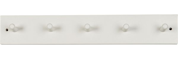 Ib Laursen - Hakenleiste mit 5 Haken Kleiderhaken Garderobenhaken Weiß 52015-11