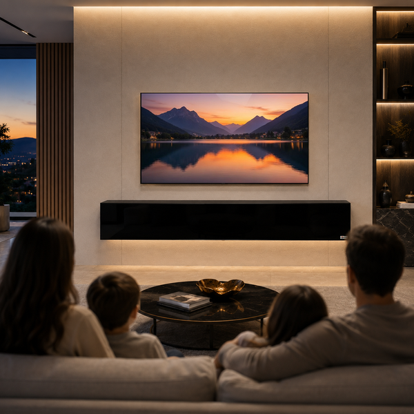 Makika TV Lowboard / Fernsehtisch - Schwarz Hochglanz