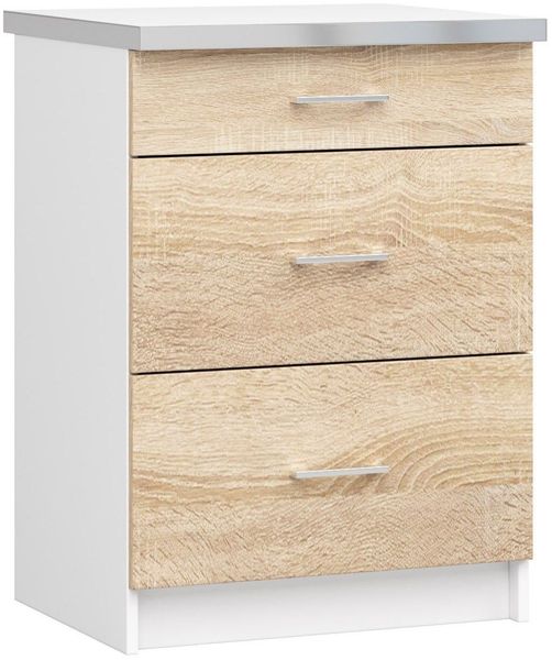 Raumhirsch Furniture Unterschrank Moderner Küchenschrank Eiche Sonoma - Pflegeleicht & Funktional viele Größen und verschiedene Ausführungen - Hochwertig & stabil