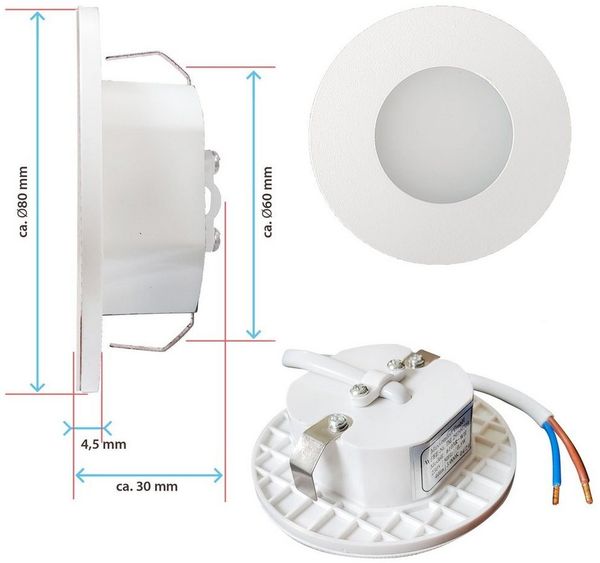Maxkomfort LED Wandstrahler 6103, LED fest integriert, Warmweiß, 3000K, Treppenbeleuchtung Bild 3