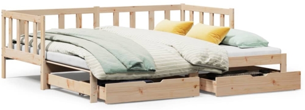 vidaXL Tagesbett Ausziehbar mit Schubladen ohne Matratze 90x190 cm 3302193