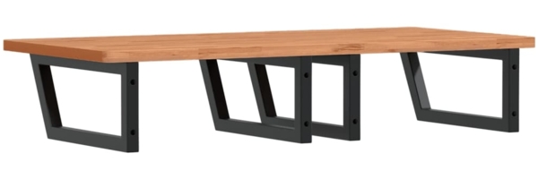 vidaXL Waschbeckenregal Wandmontage Stahl und Massivholz Buche 3302455