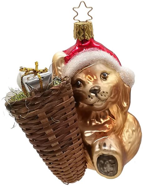Hase, Weihnachtshase 9cm Inge-Glas® Schmuck, Weihnachtsschmuck