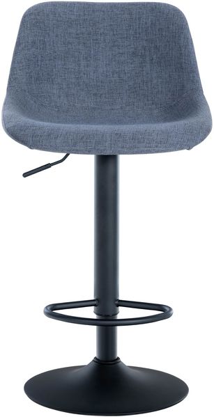 CLP Barhocker Loft mit Rückenlehne und 360 drehbar,blau Stoff Bild 4