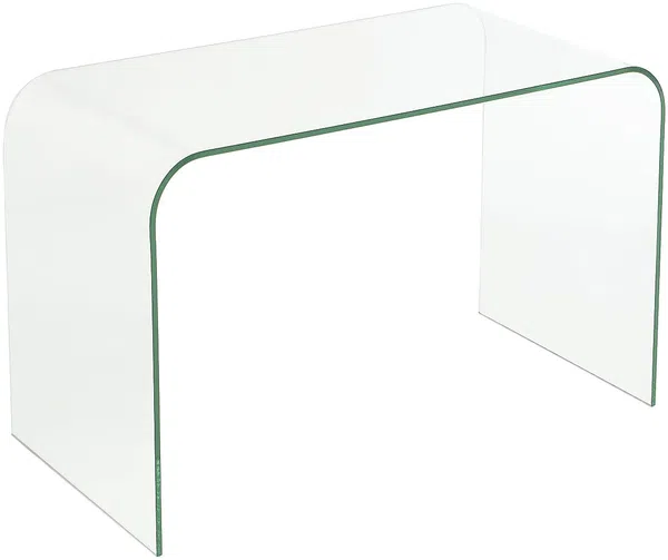 Vente-unique - KARDEMO Büromöbel Glas Transparent - B 60 cm x H 75 cm x L 120 cm Bild 4