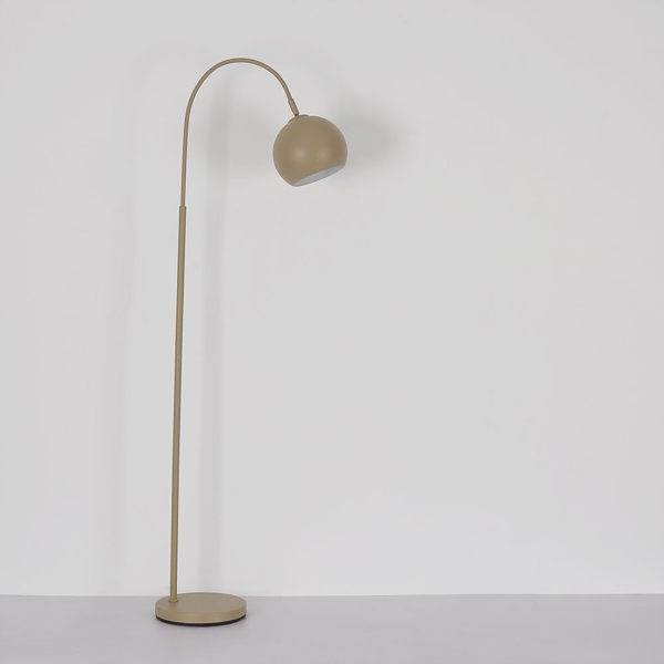 Bogenstehlampe, Metall, sandfarben, H 150cm Bild 9