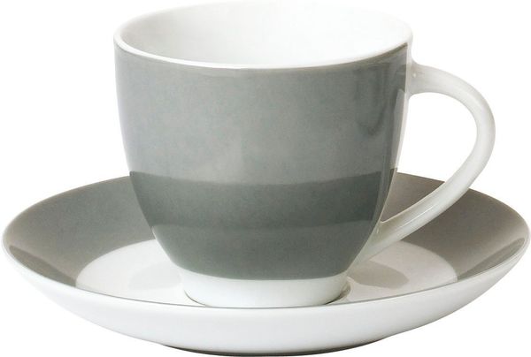 van Well Tasse Vario, 6-tlg, Porzellan, spülmaschinen- und mikrowellengeeignet, 6-teilig