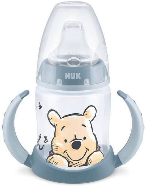 NUK Trinkflasche NUK Trinklernflasche 150ml – Disney Pooh Blau, BPA-freie Materialien für maximale Sicherheit und Hygiene
