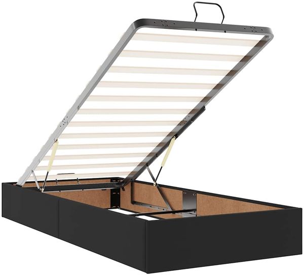 vidaXL Ottoman-Bett mit Matratze Schwarz 100x200 cm Kunstleder 3311021 Bild 11