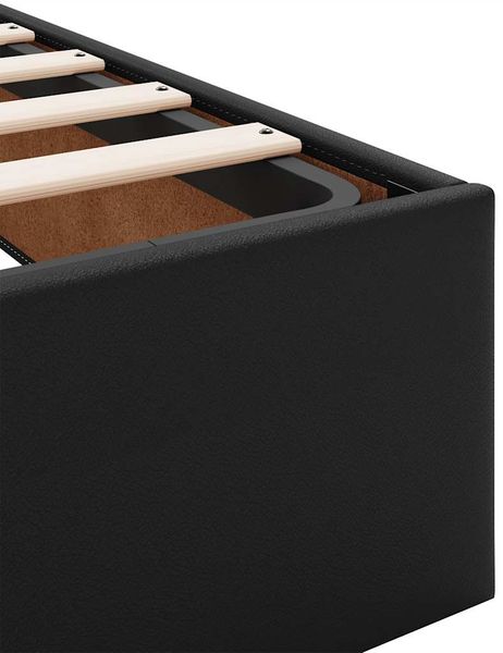 vidaXL Ottoman-Bett mit Matratze Schwarz 100x200 cm Kunstleder 3311021 Bild 12