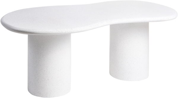 Gartentisch SIRMIONE 200 cm 110 cm Terrazzo Optik Terrazzo Weiß
