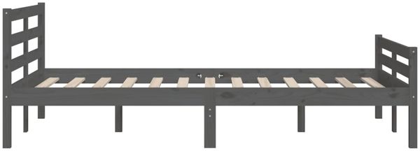 vidaXL Massivholzbett Grau 150x200 cm 5FT King Size [814826] Bild 6