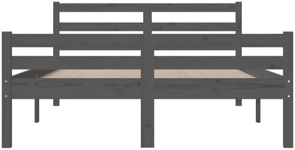 vidaXL Massivholzbett Grau 150x200 cm 5FT King Size [814826] Bild 5
