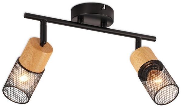 ZMH Deckenstrahler 2/3/4 Flammig 350° Schwenkbar Schwarz Vintage Flurlampe Wohnzimmer, Ersetzbare Leuchtmittel, ohne Leuchtmittel, Flexibilität in der Beleuchtung für Schlafzimmer Küche