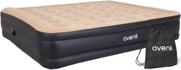 Avenli selbstaufblasendes Luftbett 203 x 157 x 47 cm mit eingebauter Pumpe