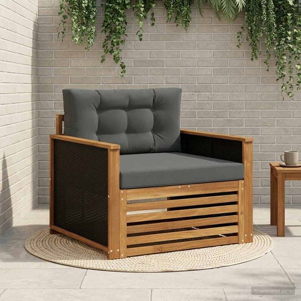 vidaXL Outdoor Mittelsofa Natur 3438931