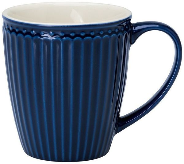 Greengate Becher Alice Becher mit Henkel dark blue 0,4 l, Stoneware