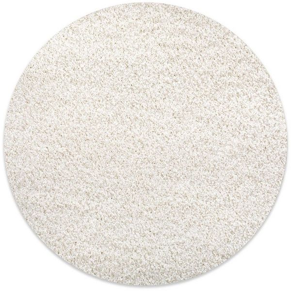 Teppich DOLCE, Creme, Ø 120 cm, Polypropylen, Uni, rund, Höhe: 12 mm