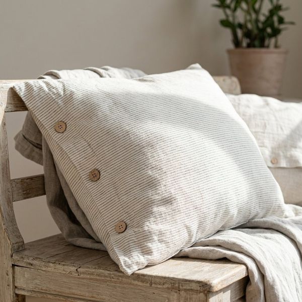 Interior by Hakito Kissenbezug 100% reine Leinen 180g/m² GOTS BIO zertifiziert