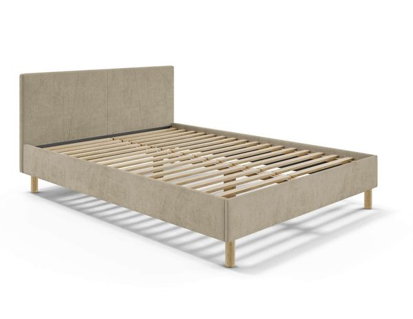Home affaire Collection Polsterbett Albybyn, Bettgestell mit Kopfteil und Lattenrost, in 2 Breiten, ohne Bettkasten und Matratze, in 2 Breiten- 140 und 160 cm