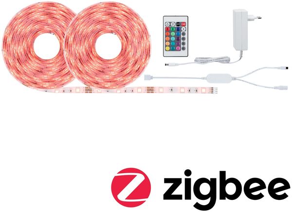 Paulmann 70535 SimpLED LED Strip Komplettset 10m Zigbee RGB weiß