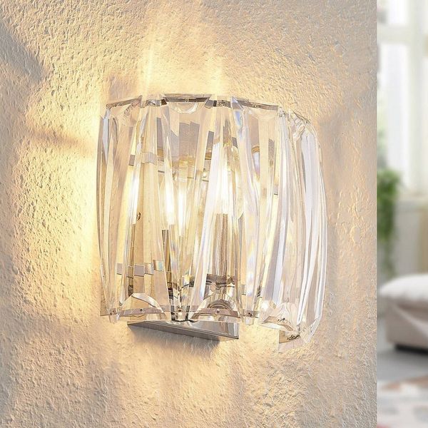 Lindby Wandleuchte Sofia, Kunststoff Transparent IP20, 1 x 40 W