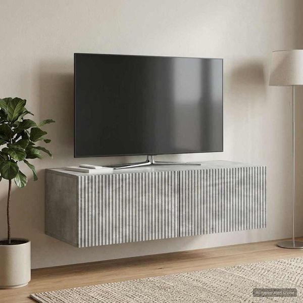 vidaXL Wandmontierter TV-Schrank Betongrau 98 x 41 x 30 cm 898528