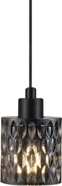 Hängelampe Riffelglas rauch Nordlux Hollywood mit E27 Fassung