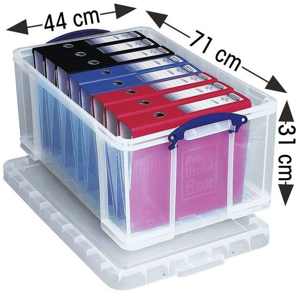 REALLYUSEFULBOX Aufbewahrungsbox 64CCB, 64 Liter, verschließbar und stapelbar