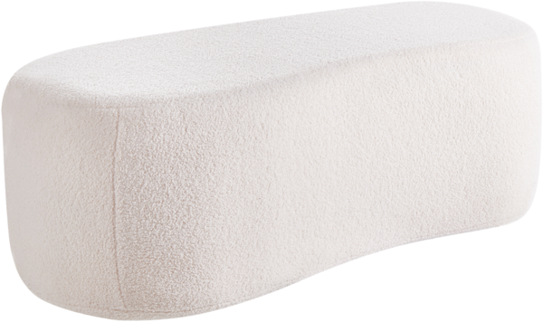 Pouf BAYARD Bouclé Cremeweiß Bild 4