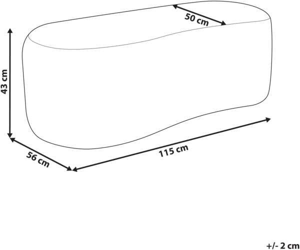 Pouf BAYARD Bouclé Cremeweiß Bild 2