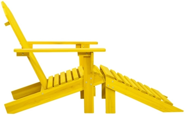 vidaXL Adirondack-Gartenstuhl mit Fußteil Massivholz Tanne Gelb 315864 Bild 5