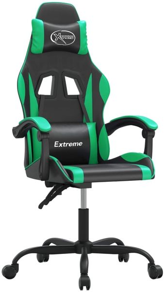 vidaXL Gaming-Stuhl Schwarz und Grün Kunstleder [3143869] Bild 2